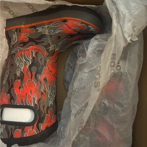 Bogs Kids' Red and Black Rain Boots